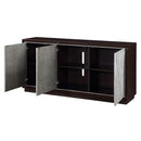Geranio - Console Cabinet - Metallic Silver & Walnut