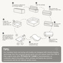 Free Combination L Shaped Modular Sectional, Minimalist Floor Couch Set, Convertible Foam Filled Cloud Compressed Couch For Living Room