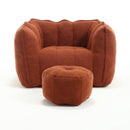 Soft Chenille Bean Bag Chair With High Resilient Foam