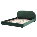 Upholstered Simple Modern Bedroom Bed With Curved Headboard