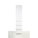 Elise - Slim Modular Wood Closet Cabinet With Drawers In Durable Melamine And Wood 71" Height - White