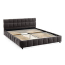 Modern Platform Bed Frame With Thick Chenille Fabric
