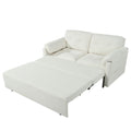 Modern Convertible Sleeper Sofa Bed With Pull-Out Queen Design, Side Storage & Thick Cushions
