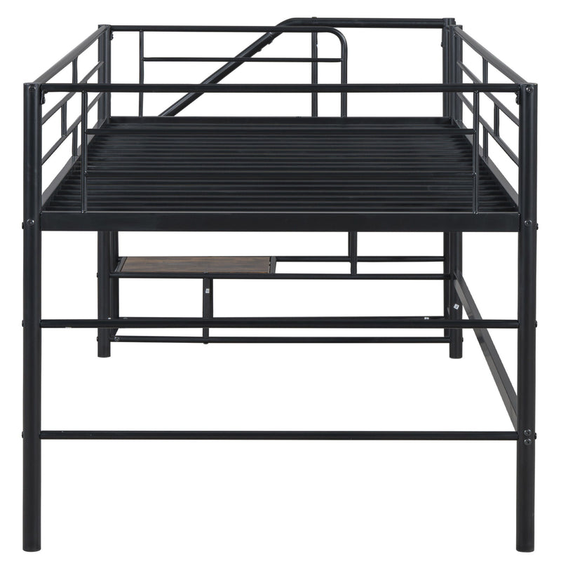 Loft Bed With Storage Stairs And Metal Frame