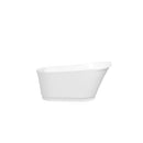 Freestanding Bathtub Modern Stand Alone Soaking Bathtub - Brushed Nickel Drain And Minimalist Linear Design Overflow Included, Cupc Certified - White