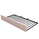 Upholstered Daybed With Metal Slatted Base