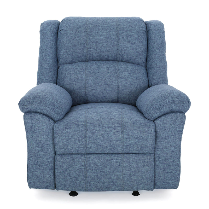 Wide Manual Glider Standard Recliner - Navy Blue