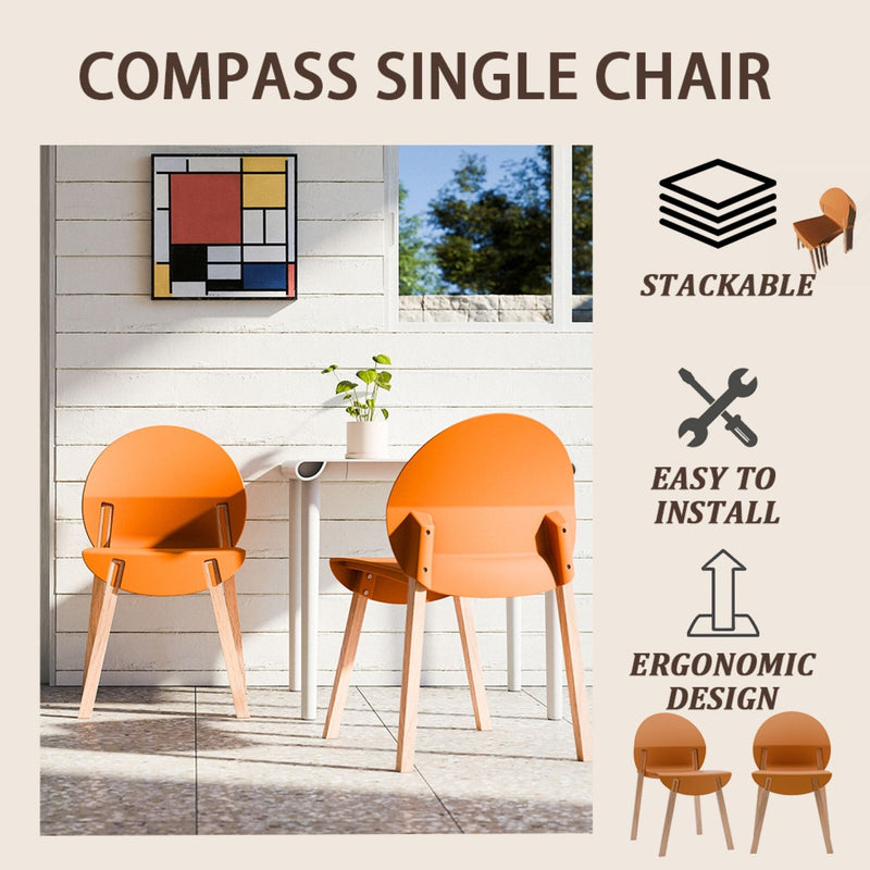 4 Piece Set Of Single Chairs With A Design Combining Modern And Traditional Elements