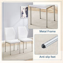 Luxury Simple High Resilience Dining Chair With Metal Legs