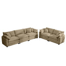 Elegant Corduroy Oversized Sectional Sofa Set With Deep Seats And Flexible Layout