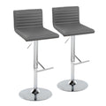 Mason - Contemporary Adjustable Barstool & Swivel With Straight T Footrest (Set of 2)