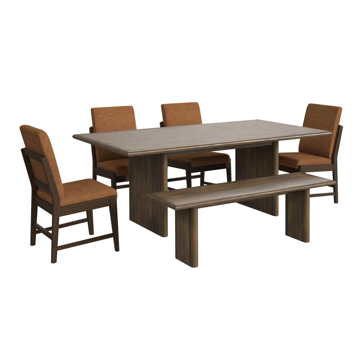 Brisbane Standard Height Dining Set in Dark Brown by Elements International, view 6