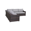 Contemporary Outdoor Rattan Wicker Sectional Seating Group With Cushions