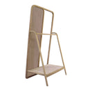 Clothes Hanger With Mirror, Large - Brown