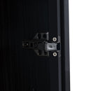 Modern Minimalist Style LED Curio Cabinet With Tempered Glass Door, Metal Legs