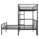Bunk Bed With Desk, Ladder And Quality Slats For Bedroom