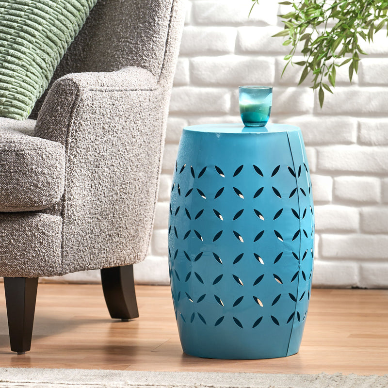 Lilac - Lace Cut Side Table, Compact Design