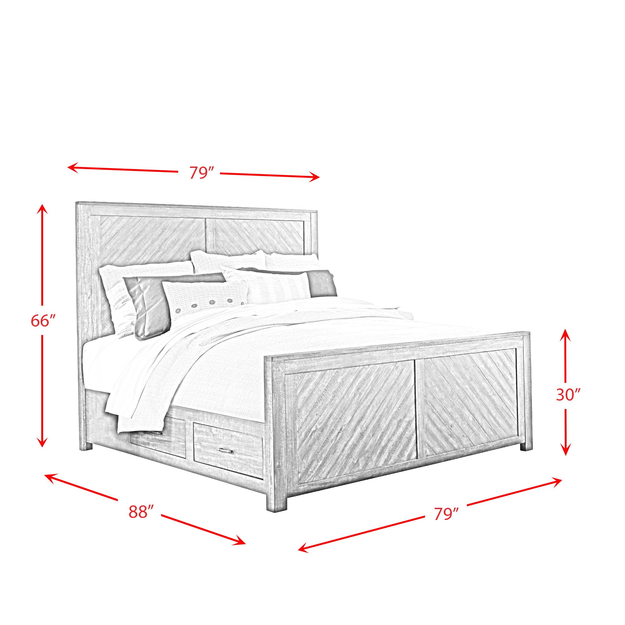 Jax - Platform Storage Bed