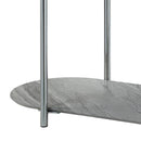 Yukino - Sofa Table - Gray High Gloss & Chrome