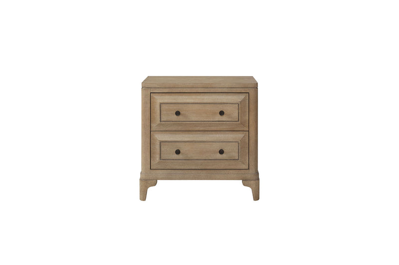 Queen Canopy Bedroom Set With A 2 Drawer Nightstand A Modern Dresser With Poster Mirror And A Door Chest - Sand