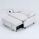 Modern Fabric Multi-Functional Sofa Bed With Adjustable Armrests And Backrests