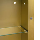 Oval Medicine Cabinet Mirror Bathroom Mirror With Storage Wall Mounted Medicine Mirror Cabinet With LED - Golden