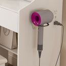 LED Vanity Mirror With Stool, 2 Drawers & 5 Storage Cabinets, Adjustable Lighting Mdf Dressing Table For Bedroom - White