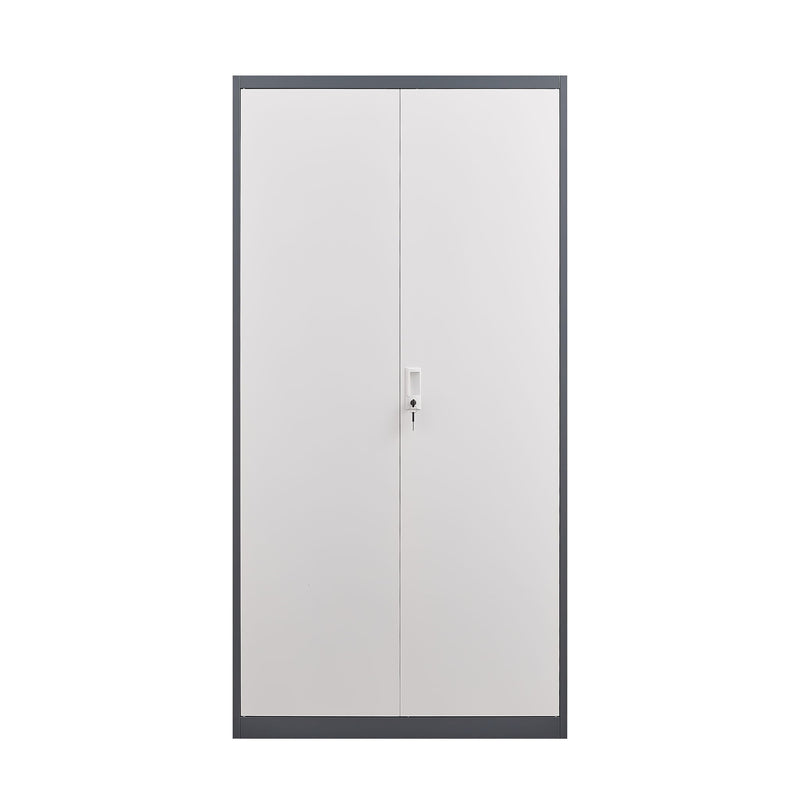 Large Capacity Wardrobe With Hanging Rod And Compartments
