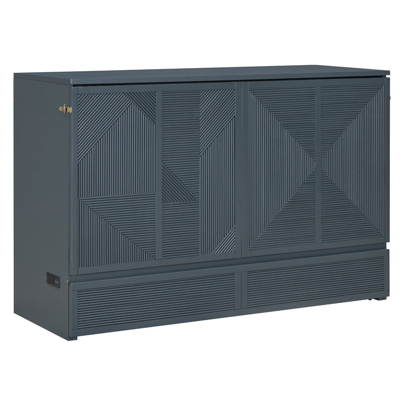Murphy Bed With Large Drawer, USB Ports And Outlets