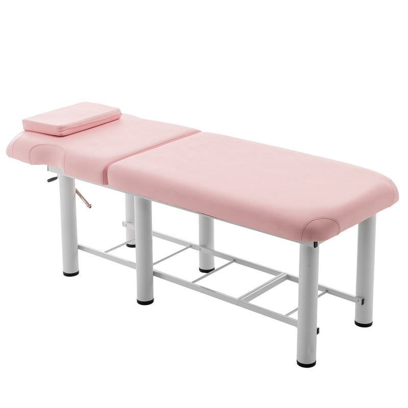 Professioanl Massage Table, Backrest Adjustable, Removable Headrest, Bottom Shelf Storage, Memory Foam Layer Salon Bed