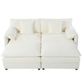 Modern Comfy Deep Seat Modular Sectional Sofa Cloud Couch With Ottoman