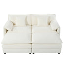 Modern Comfy Deep Seat Modular Sectional Sofa Cloud Couch With Ottoman