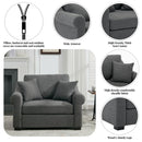 Modern Chenille Oversized Armchair, Chair And A Half, Single Sofa