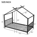 Metal House Platform Bed With Modern Design And Durable Frame