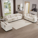 Elegant Corduroy Oversized Sectional Sofa Set With Deep Seats And Flexible Layout