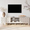 Media Console With 4 Drawers And Cable Management