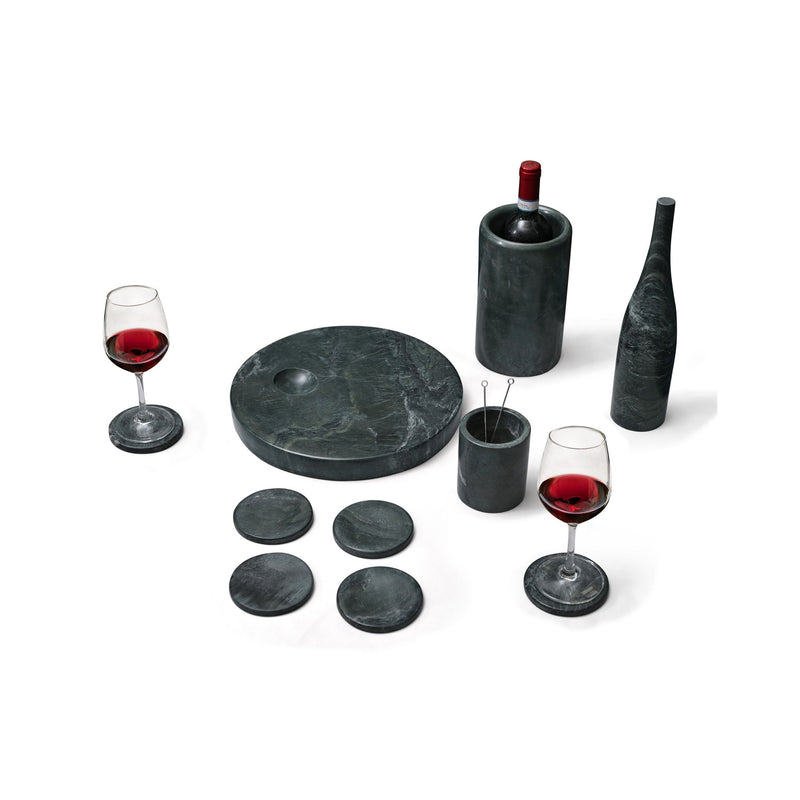 10 Pieces Luxury Natural Marble Dining Room Accessories Set
