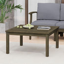 Perla - Rustic Square Coffee Table With Block Legs