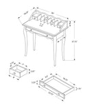Computer Desk For Home Office, Laptop, Storage Drawers, Traditional