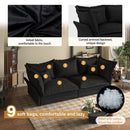 Modern Comfy Upholstered Sofa Cloud Couch, Deep Seat Couches With Multiple Large Soft Pillows