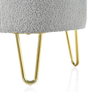 Upholstered Oval Storage Bench For Living Room