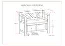 Amherst - Small Transitional Entryway Storage Bench