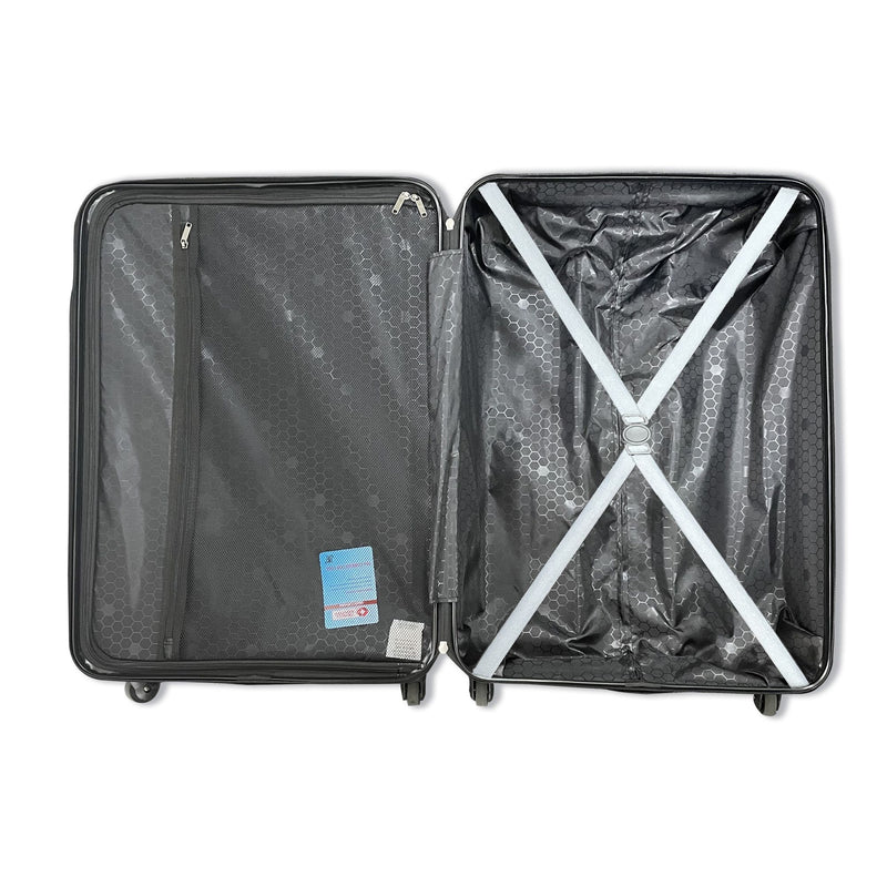 3 Piece Luggage Sets Lightweight Suitcase With Two Hooks, Spinner Wheels, Tsa Lock, Durable Hard Shell