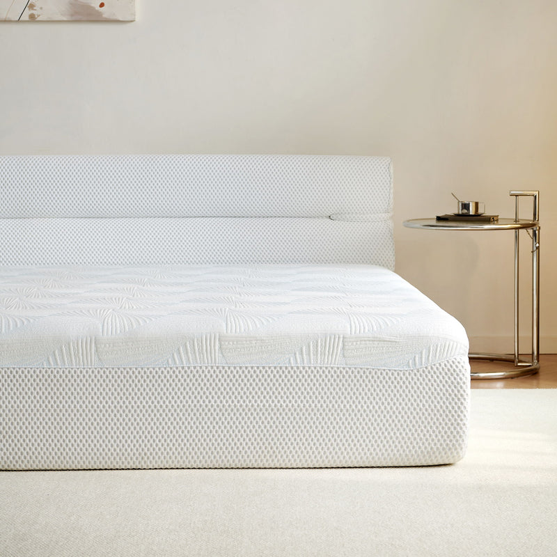 King Mattress & Bed Frame With Cool , Innovative All In One, Pressure Relief, Motion Isolation - White