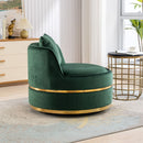 360 Degree Swivel Over Sized Upholstered Barrel Chair