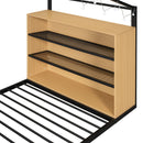 Bed House Frame With Shelves And Lights