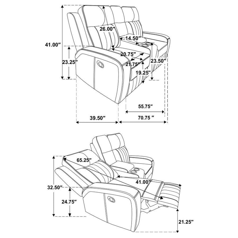 Raelynn - Upholstered Reclining Sofa Set