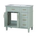 Modern Bathroom Vanity With Ceramic Sink, Soft Close Storage Cabinet