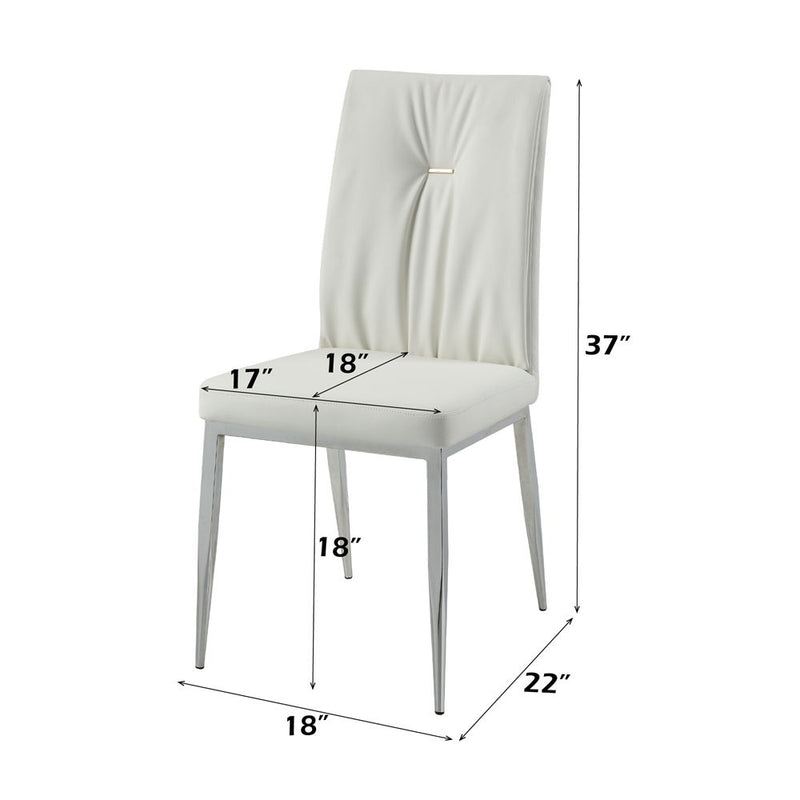 Kamaile - Side Chair (Set of 2) - Beige Chrome