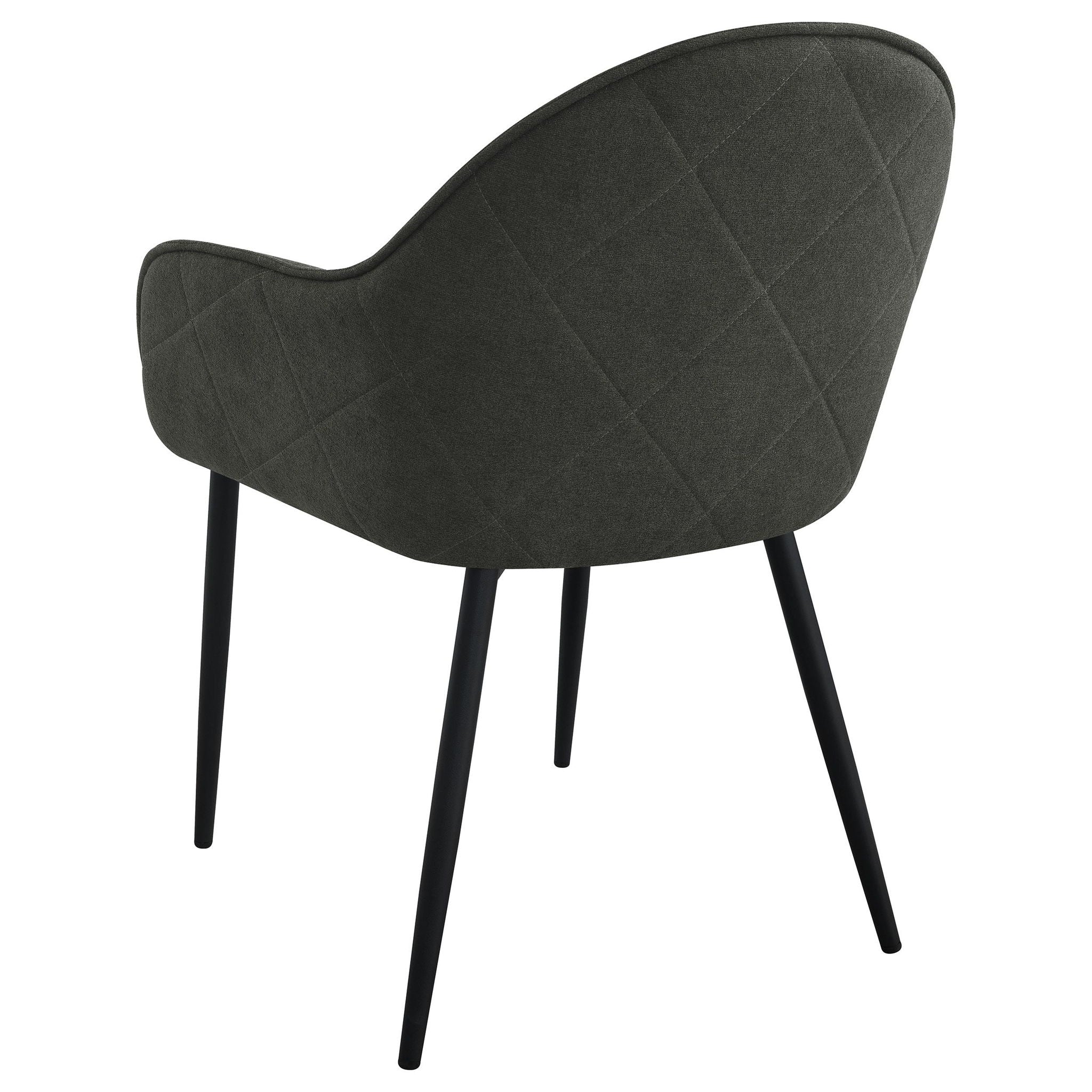 Emma Fabric Upholstered Dining Arm Chair Charcoal (Set of 2) - Atlantic Fine Furniture Melbourne FL